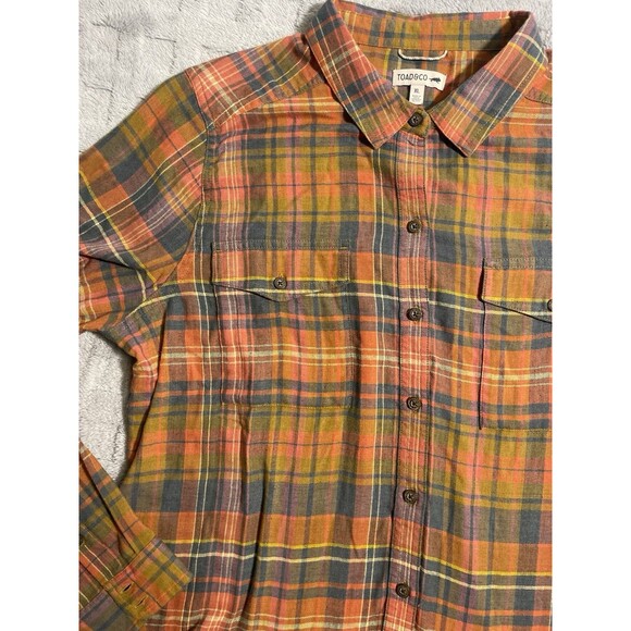Toad & Co Women's  Re-form Flannel Long Sleeve Shirt Size XL Excellent Condition - Picture 6 of 16